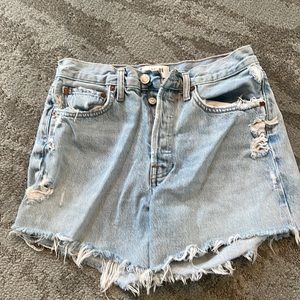AGolde Parker Long Denim Shorts